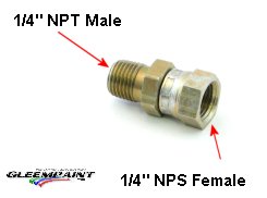 Connector, Swivel (NON Live) 1/4" (Male) x 1/4" (Female)