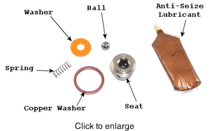 Outlet Repair Kit (Spring, Seat, Ball, 2 seals) 0270950